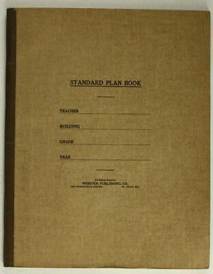 Vintage Teacher's Standard Plan Book Webster Publishing Early 1900s School Folio
