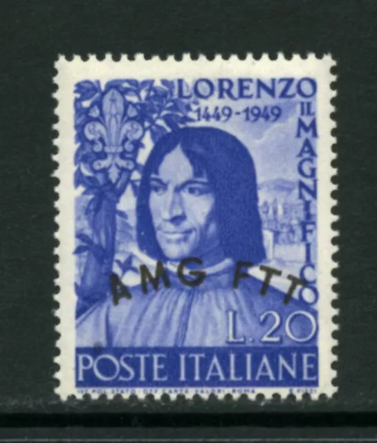 Italy-Trieste 50, 1949 Lorenzo De Medici, Mnh, Small Spot Lower Right (It129)
