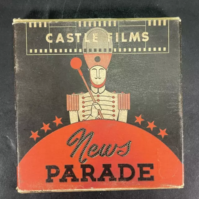 Caja de carrete vintage Castle Films News Parade edición completa 8 mm BRITÁNICO-GRIEGO 5