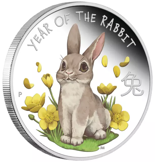 2023 BABY Rabbit 1/2oz .9999 Silver Proof Half Dollar Coin Lunar Year Tuvalu
