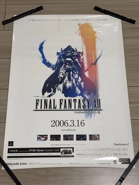 FINAL FANTASY XII B2 Promo Poster 2006 Store Display Not for