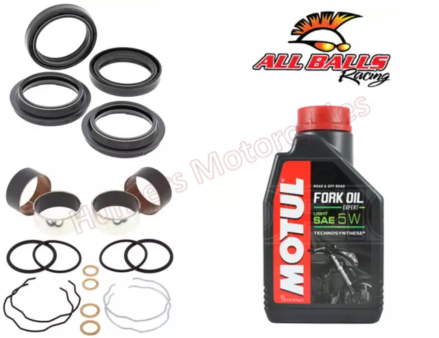 Kawasaki ZX7R P 1996 to 2003 Front Fork Bushes Fork Seals & Dust Seal & Fork Oil