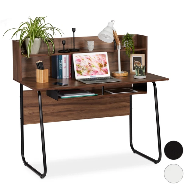 Bureau Table de travail table d’ordinateur Etagères à compartiments table bureau