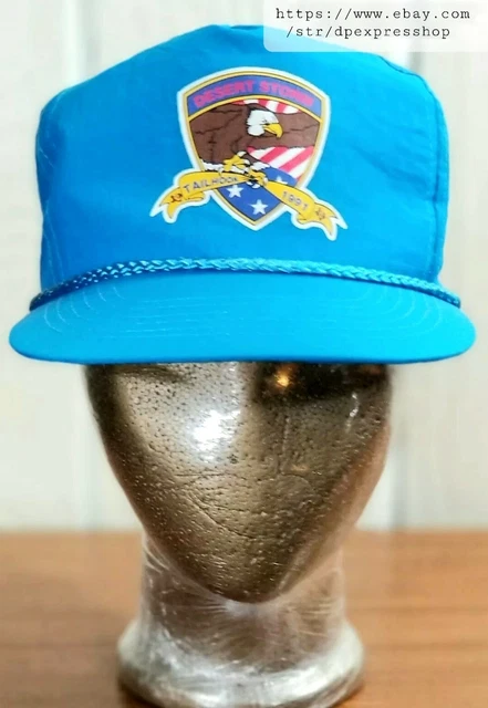 Desert Storm 1991 Tailhook Vintage Trucker Adj. Hat Cap Gold Medal Head Wear