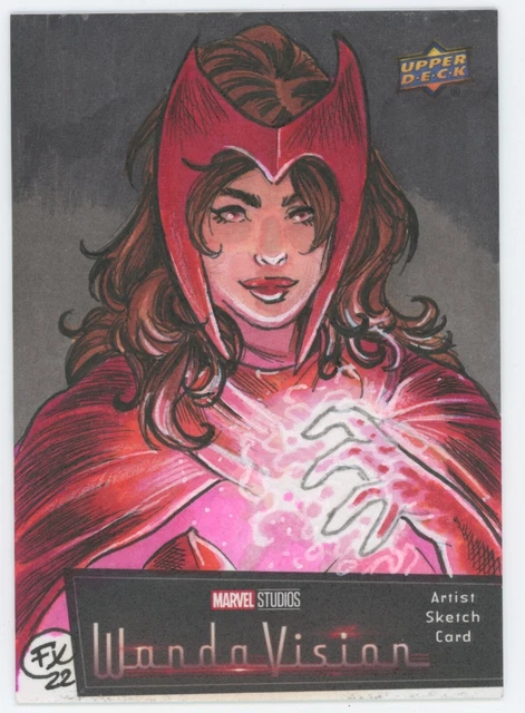 2022 Upper Deck Marvel Wandavision Art Sketch Card Scarlet Witch by Effix