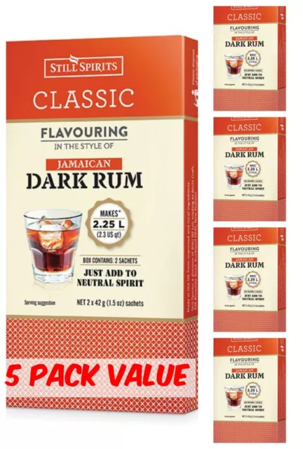 Still Spirits Classic JAMAICAN DARK RUM Essence- 5 PACK