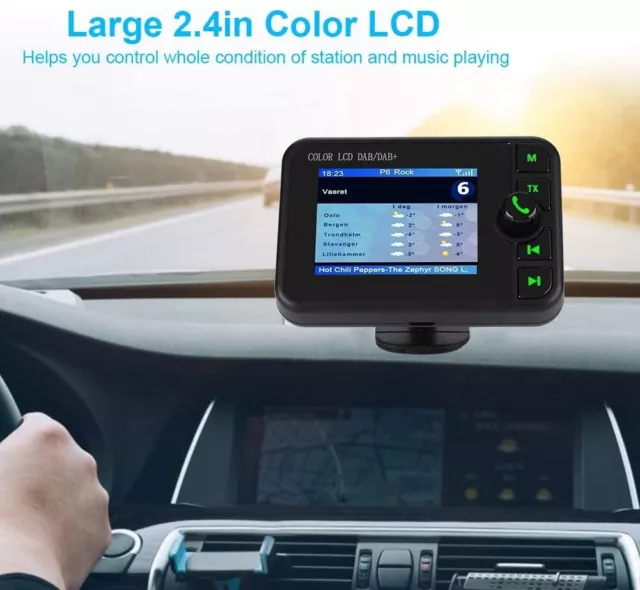 2,4 Zoll LCD Auto DAB Radio Bluetooth Digital FM Radio Magnet MP3-Player Adapter