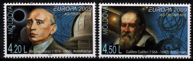 2009 Moldavia Europa Cept - Astronomía - 2 Valores MNH MF76060