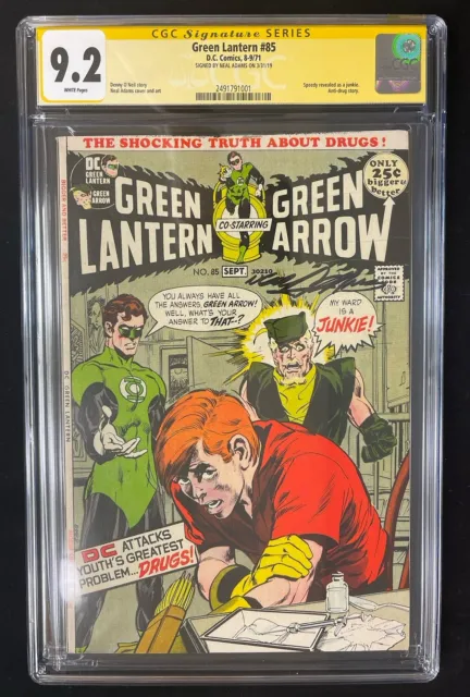 Green Lantern #85 CGC SS 9.2 Neal Adams 1971 WHT/PGS Ant-drug Story