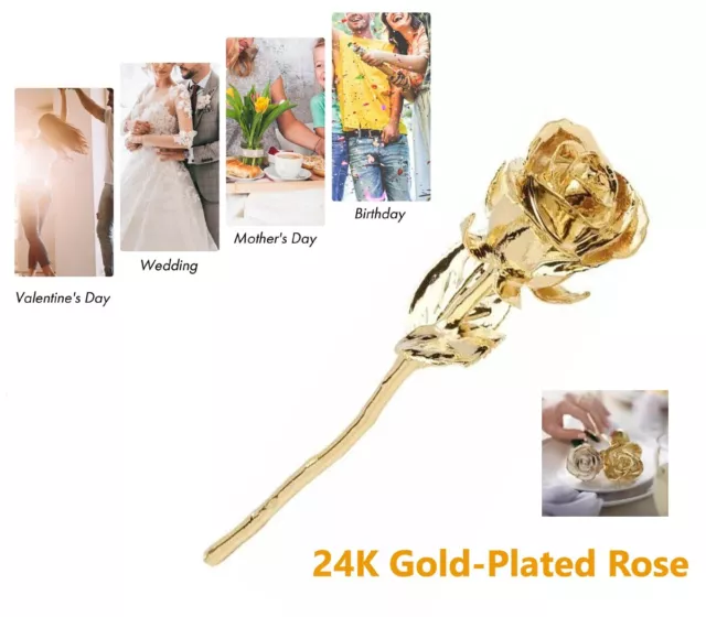 Lacquered 24K Gold-Plated Rose