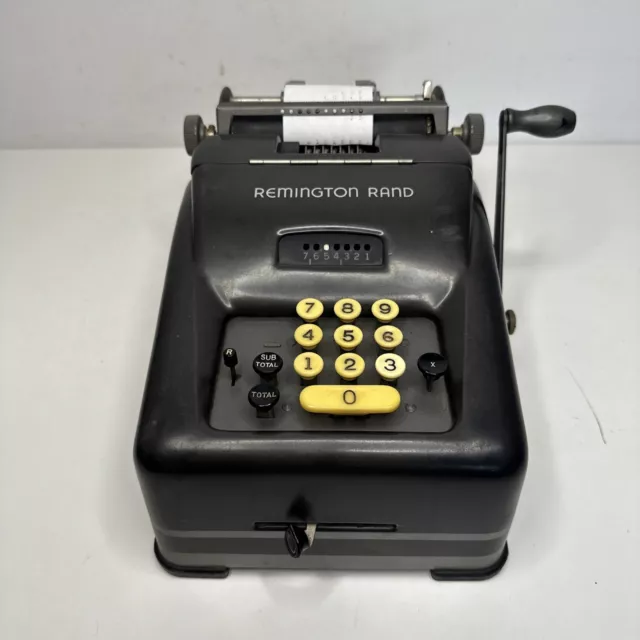 Remington Rand Manual Adding Calculating Bookkeeping Machine See Descr FREE SHIP