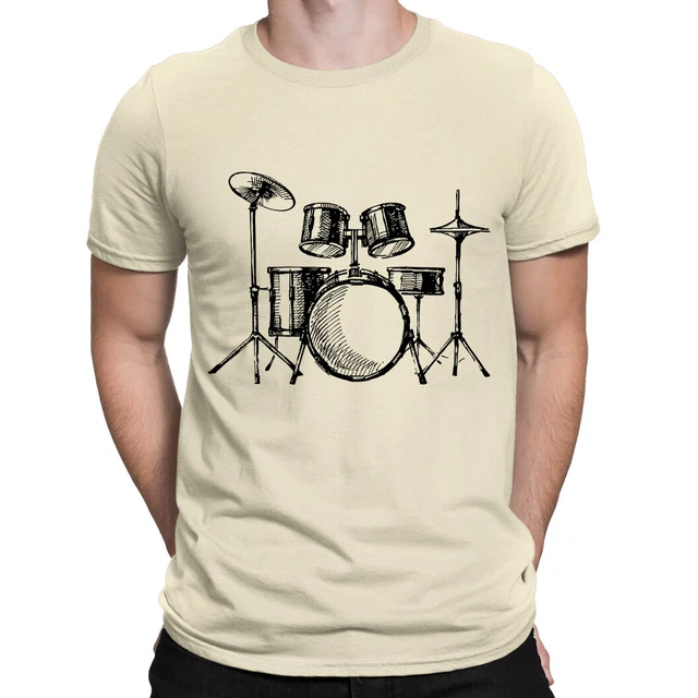 Drummer Drum Kit Mens T-Shirt | Screen Printed Drumming Band Music gift