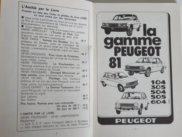 Le Nouvel Almanach Franc-Comtois 1981 Repp N°5 2