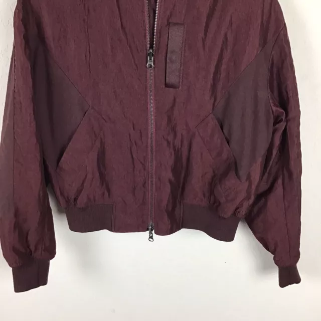 Vince Bomber Jacket S Maroon Reversible Full Zip Red Blue Insulated￼ Women’s 3