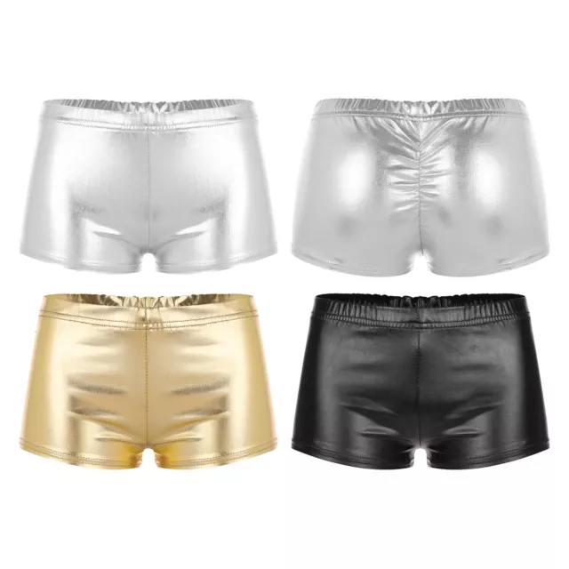 iEFiEL Hot Mini Short Femme Sexy Moulant Court Taille Basse Brillant Hot Pants