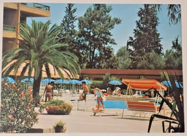 Morocco -Marrakech-Hotel  Es Saadi-Cinq Pool Vintage Postcard Unposted