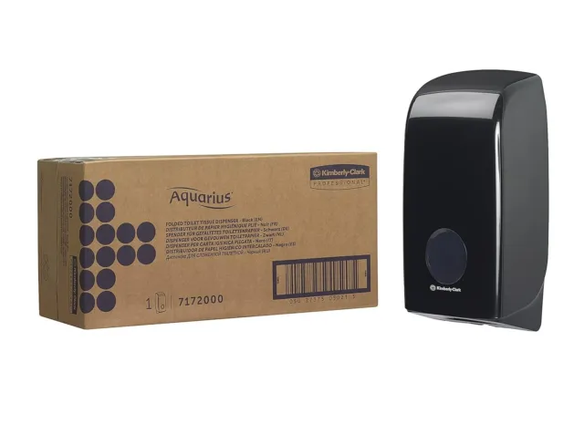 Aquarius Folded Toilet Tissue Dispenser 7172-1 x Black Single Sheet Toilet Paper