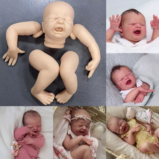 19'' Reborn Baby Doll Kit Newborn Sleeping Baby Cry Unpainted Unfinished DIY New