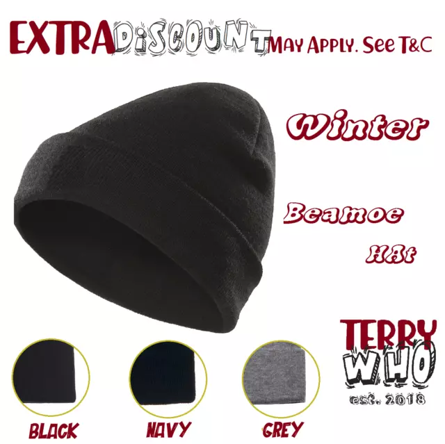 Beanie Winter Warm Unisex Women Men Hat Slouch Baggy Hat Ski Knitted Beret AU