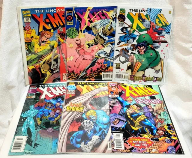 1994-1998 Uncanny X-Men #317, 320, 330, 337, 338, 352 6x Xmen Lot Deluxe Run~ NM