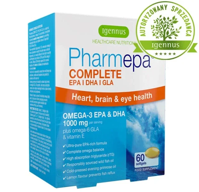 PHARMEPA COMPLETE OMEGA 3 Fischöl Nachtkerzenöl 1000 mg EPA & DHA 60
