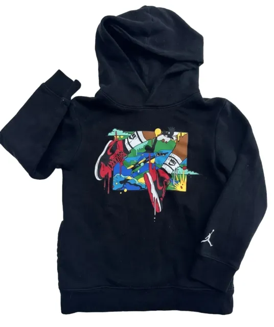 Nike Air Jordan Sweatshirt Hoodie Boys Youth S Sneaker Head Graphic Colorblock