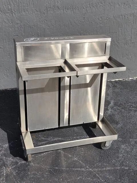 Dual Restaurant 11x15 Food Tray Cantilever Dispenser Rack Holder - Self Leveling