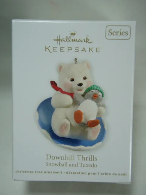 2012 Hallmark Keepsake Ornament Downhill Thrills Snowball and Tuxedo #12 B27