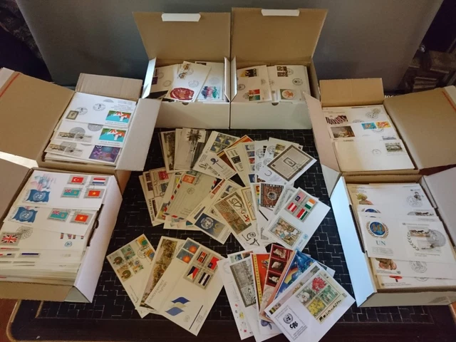 Belegefundgrube UNO FDCs, 2400 Ersttagsbriefe (#88167)