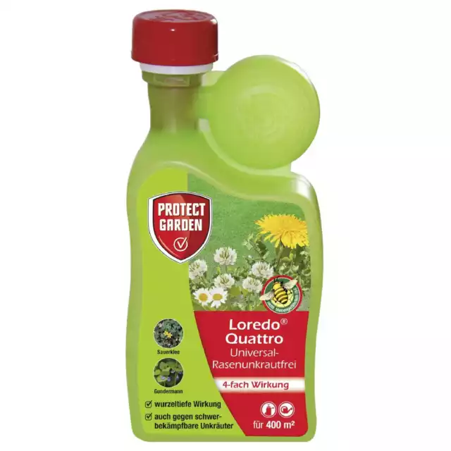 Protect Garden Loredo Quattro Universal Rasenunkrautfrei Unkrautvernichter 400ml