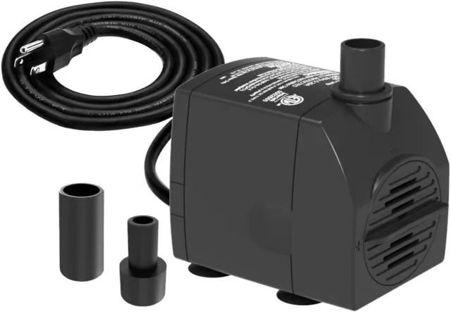 Bomba de agua sumergible cable de alimentación de 6,1 pies 200 GPH bomba ultra silenciosa con quemaduras en seco...
