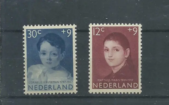Netherlands stamps   1957 30c Child Welfare MH SG 861 plus the 12c  (M305)
