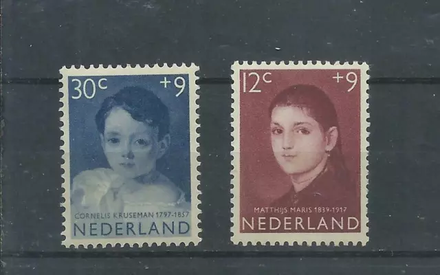 Netherlands stamps   1957 30c Child Welfare MH SG 861 plus the 12c  (M305)