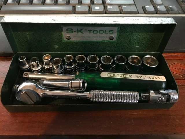 Vintage SK/S-K Tools 1/4” Drive Socket Set 4915 16 Pieces SAE CLEAN!!! USA