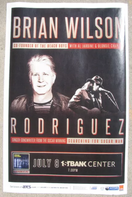 BRIAN WILSON of The Beach Boys 2015 Colorado Concert Flyer Original 11x17 Poster