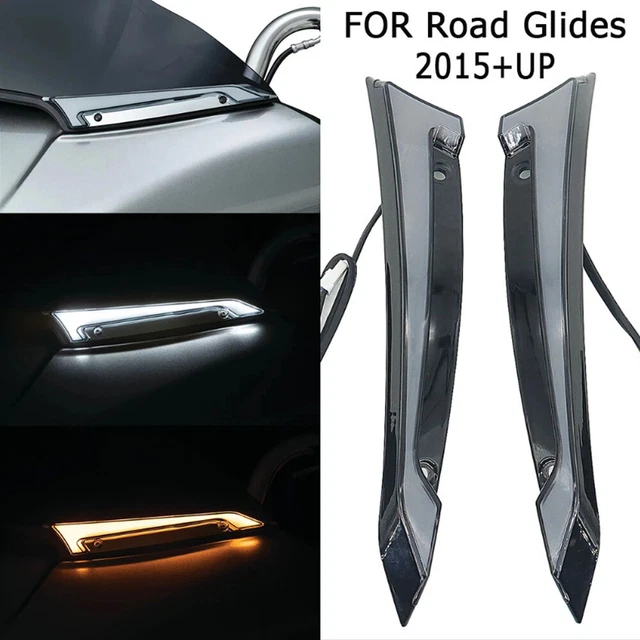 Windshield Decorative Daylight Running Turn Signal Lamps For Harley Road Glides