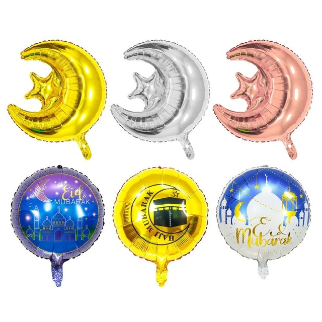 Inflable EID MUBARAK Globos Película Aluminio Globo Paquete
