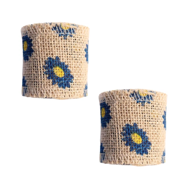 2x Jute Band Band für Handwerk Weihnachten Bogen Haar Zubehör Jute Band Rolle 11