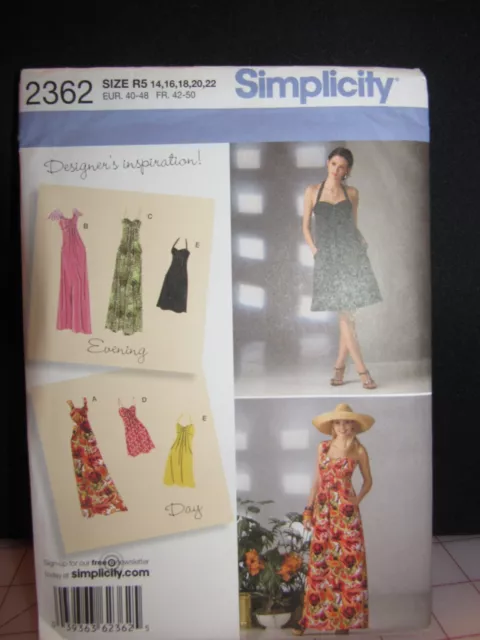Pretty Summer Sundress Sewing Pattern Size 14-22 Simplicity Uncut FF Retro style