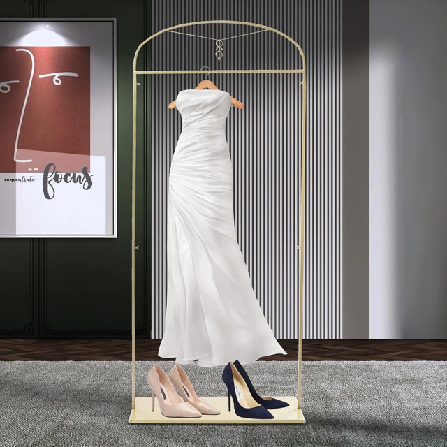 GOLD GARMENT RACK Metal Freestanding Garment Rack Wedding Dress Display