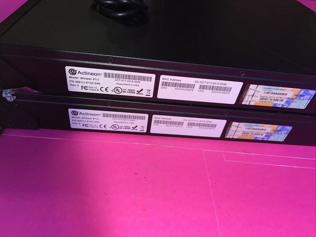 (Lot Of 2) Actineon Whisper 81U P/NW81U-6102-040 2