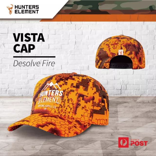 Hunter Element Vista Cap Desolve Fire Camo Deer Hunting Hat 00701