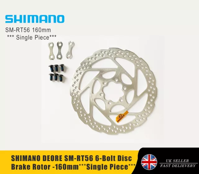 SHIMANO DEORE SM-RT56 6-Bolt Disc Brake Rotor - 160mm