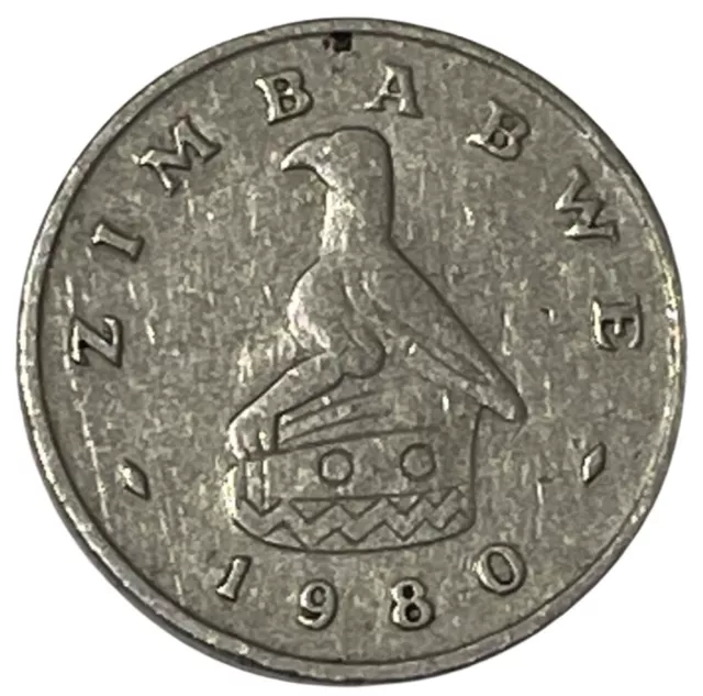 1997 Zimbabwe 5 Cents Africa World Coin Bird Hare KM# 2 Harare Mint Lot A5-604