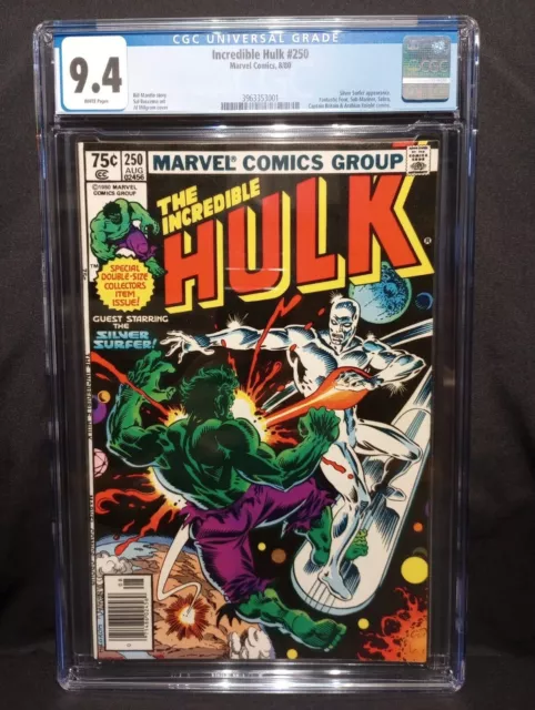 Incredible Hulk #250 (8/80 Marvel) CGC 9.4 WP NEWSSTAND Silver Surfer Appearance