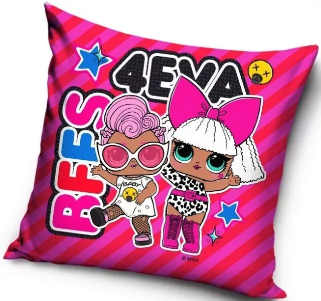 LOL SURPRISE KISSENBEZUG KINDER KISSENHÜLLE LOL SURPRISE CA.40x40 CM PILLOWCASE