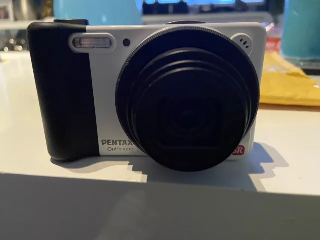Pentax Digital Camera Optio RZ10 black & White 14MP Wide 28mm 10x Optical Zoom