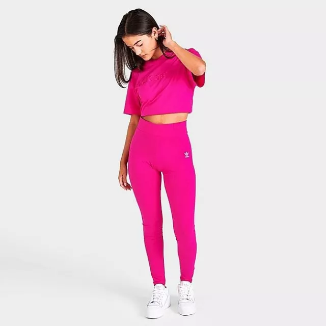 New Women's Adidas Originals Vocal Cotton Leggings Magneta Pink In Sizes Xs S Xl