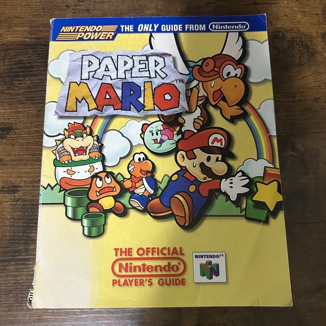 PAPER MARIO OFFICIAL Strategy Guide Nintendo Power N64 Acceptable EUR