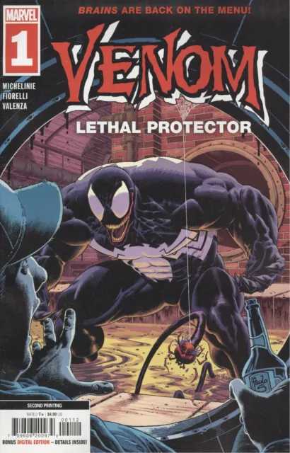 Venom Lethal Protector #1 2Nd Printing Variant Vf/Nm Marvel Hohc 2022